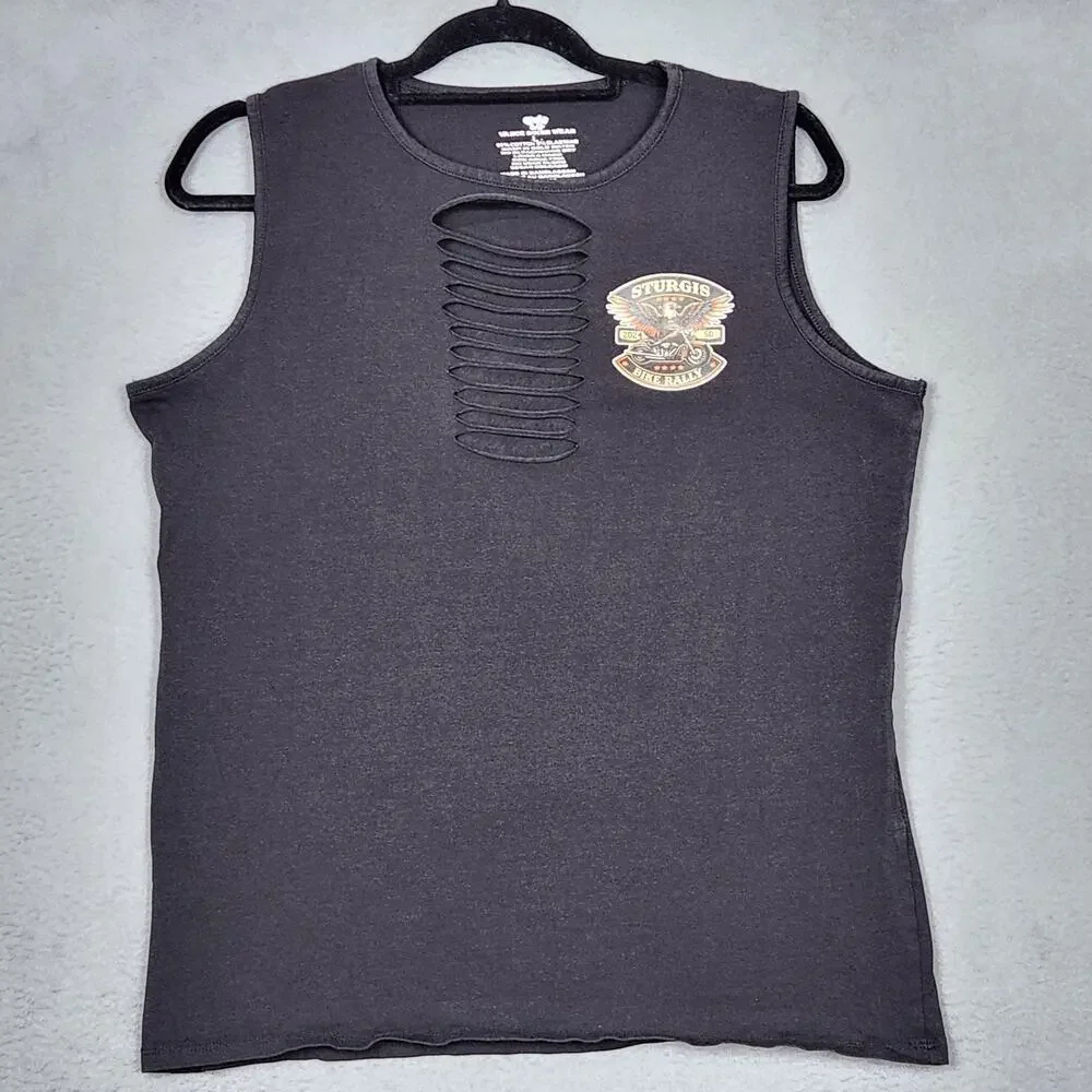 Sturgis Bike Rally Shirt Womens Large 2024 Eagle Motorcycle Sleeveless Cutout